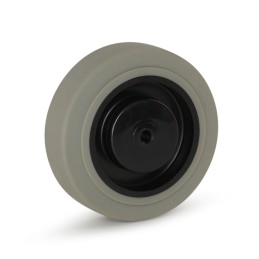 Elastisch zwart rubber wiel