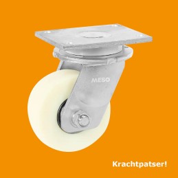 SUPER zwaarlast zwenkwiel tot 2400 kg (Nylon)
